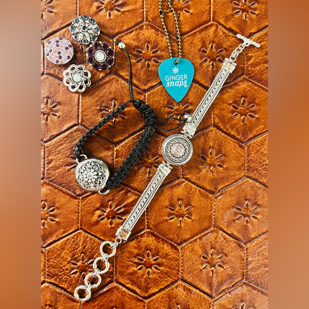 Two Ginger Snaps Silver Bracelets With Charms 48$
